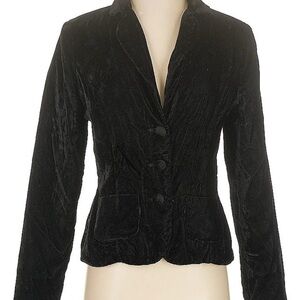 Thalia Sodi velour women’s three button blazer goth glam